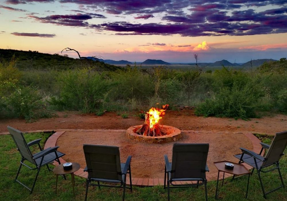 Nare Villa Outside Fire